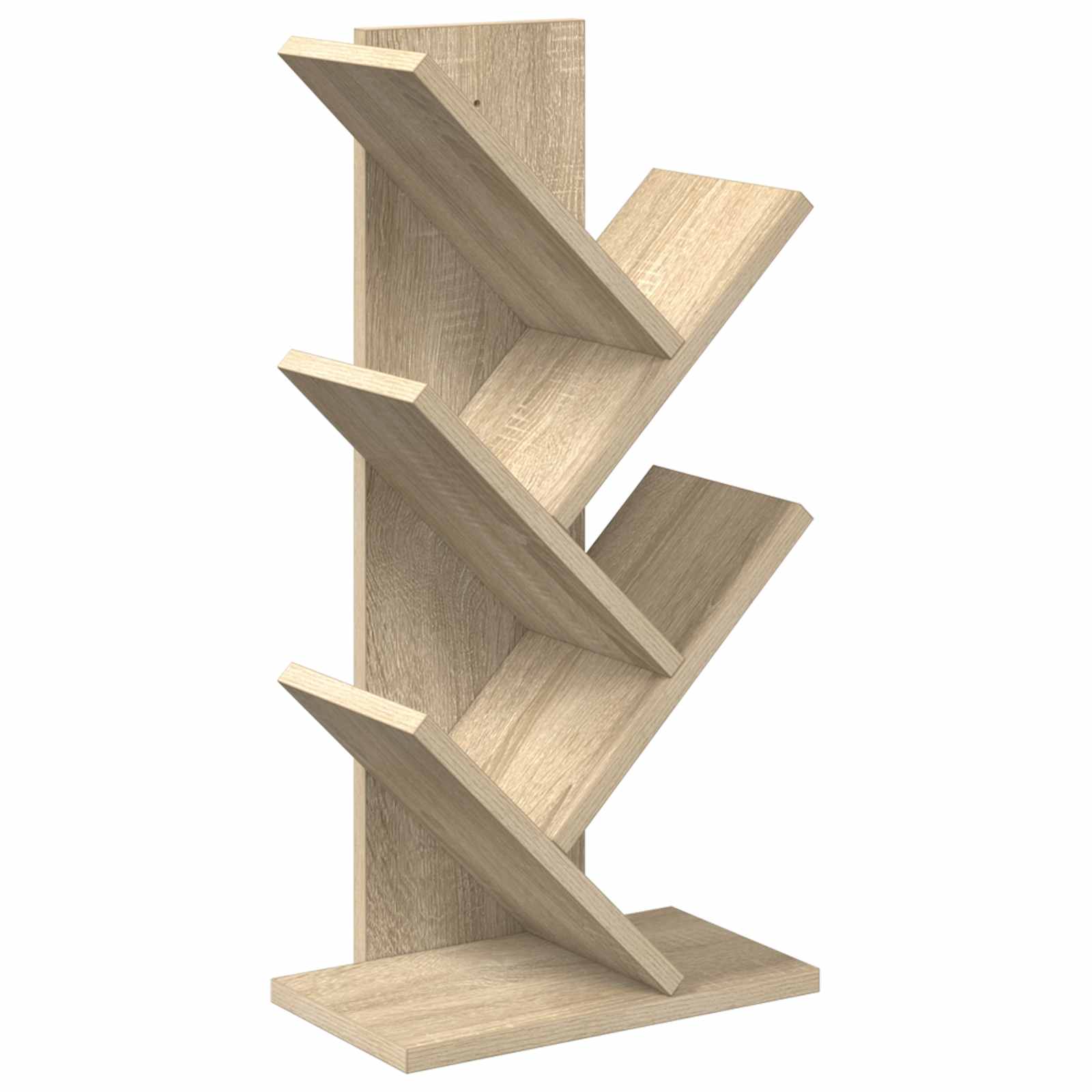 vidaXL Boomvormige boekenplank met 3 planken 30 x 18 x 40 cm Bewerkt hout Wit