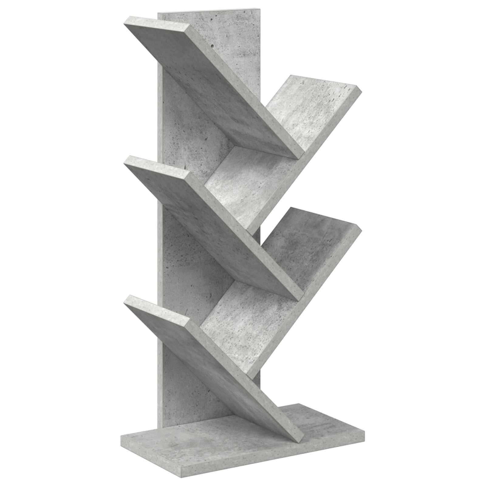 vidaXL Boomvormige boekenplank met 3 planken 30 x 18 x 40 cm Bewerkt hout Wit