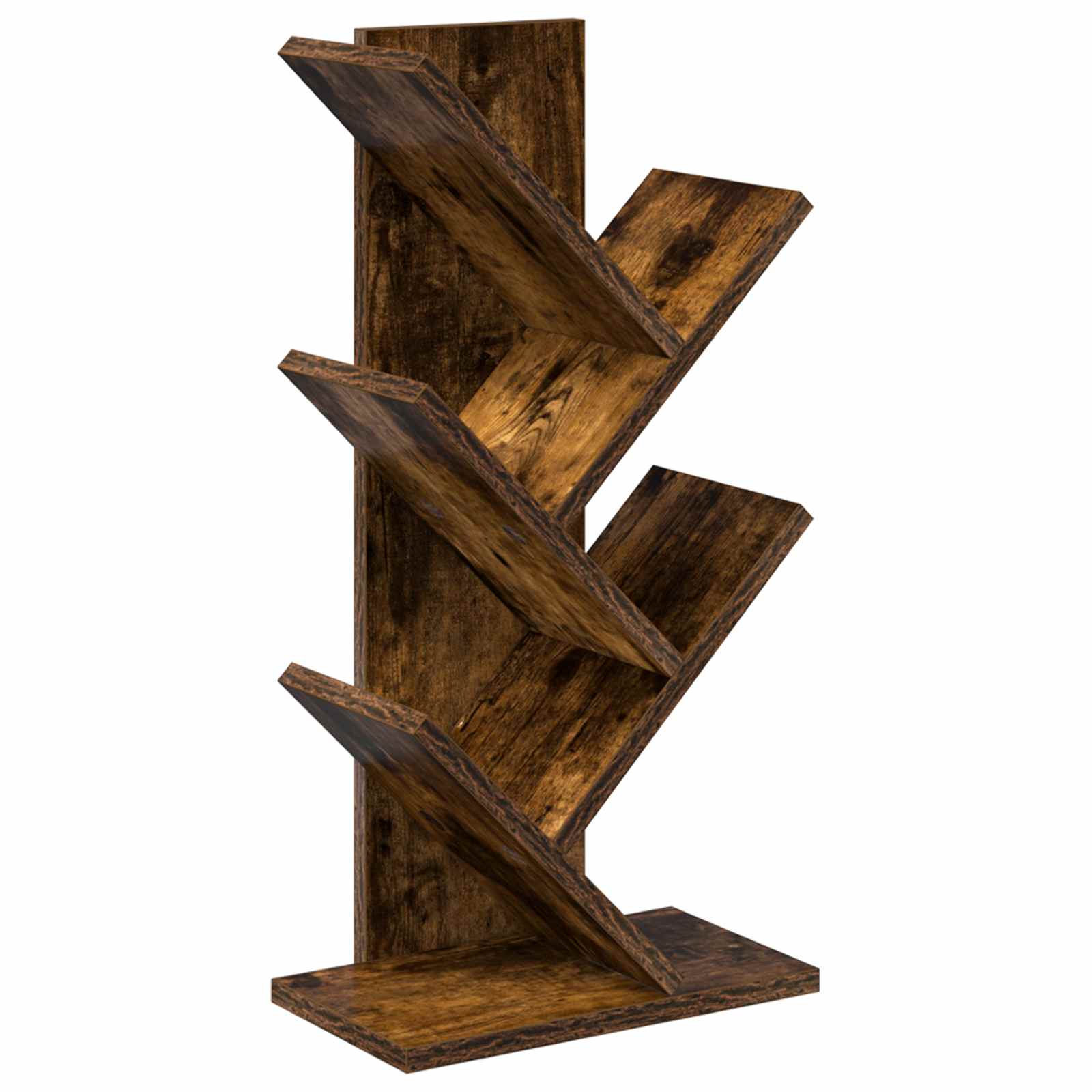 vidaXL Boomvormige boekenplank met 3 planken 30 x 18 x 40 cm Bewerkt hout Wit