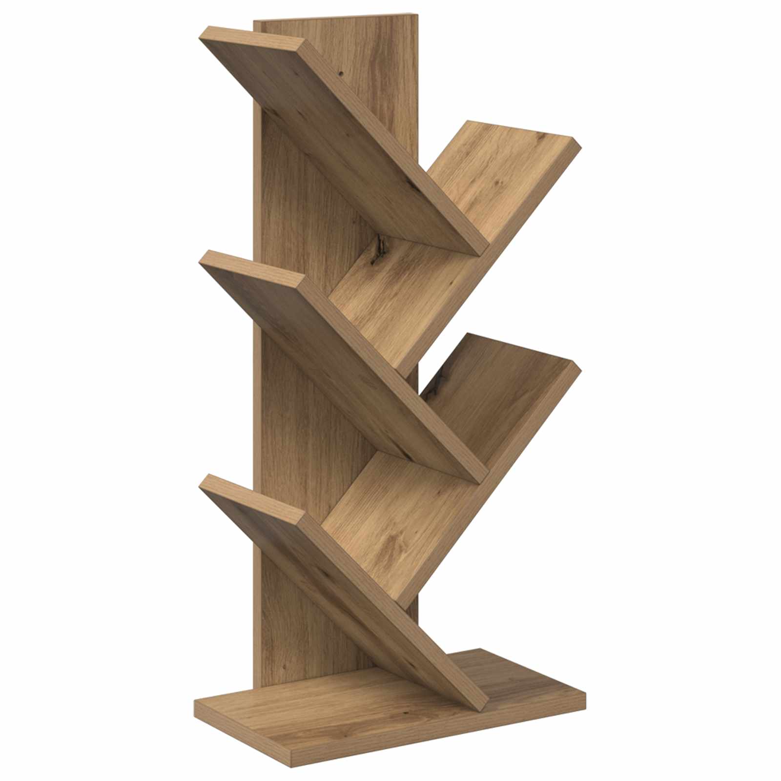 vidaXL Boomvormige boekenplank met 3 planken 30 x 18 x 40 cm Bewerkt hout Wit
