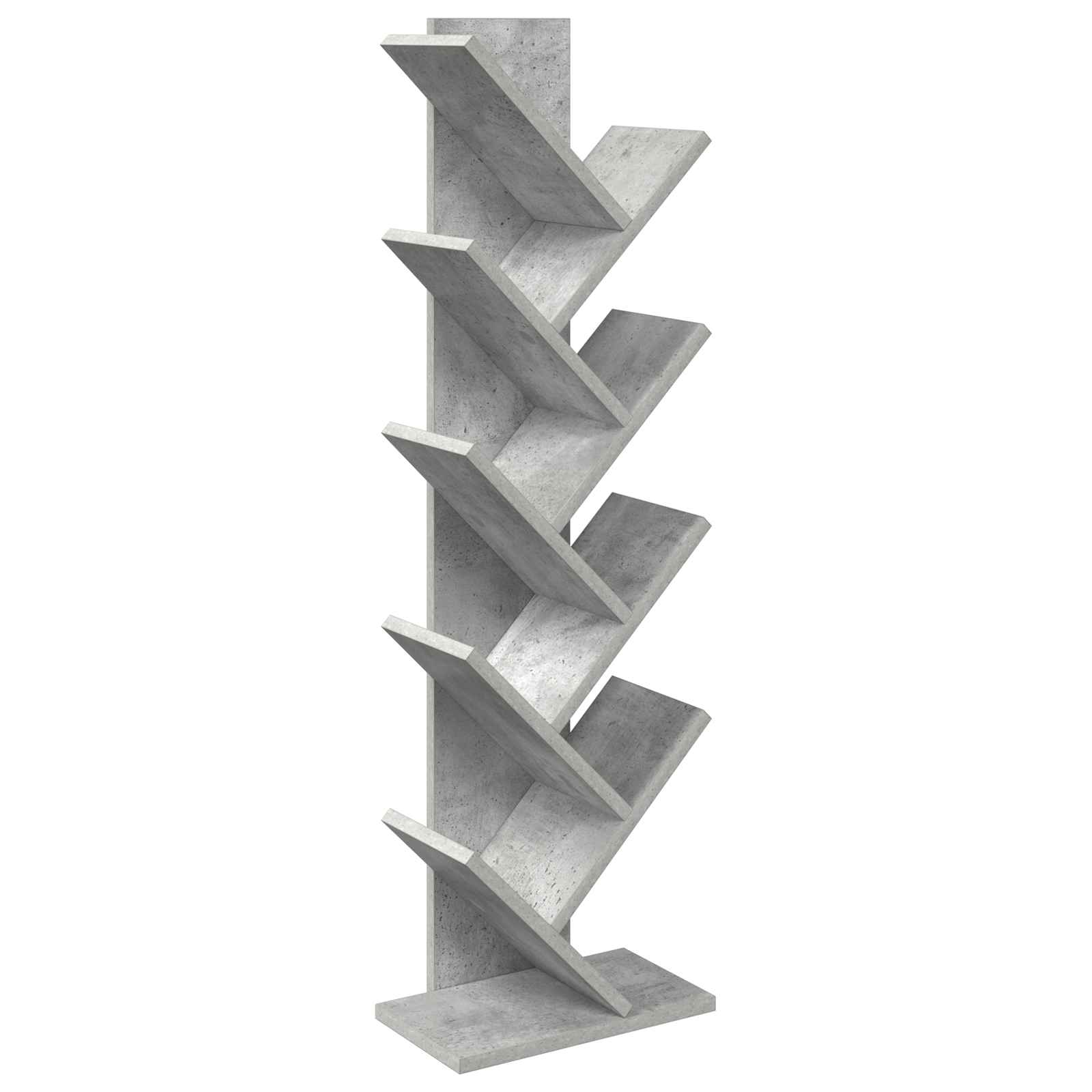 vidaXL Boomvormige boekenplank met 3 planken 30 x 18 x 40 cm Bewerkt hout Wit