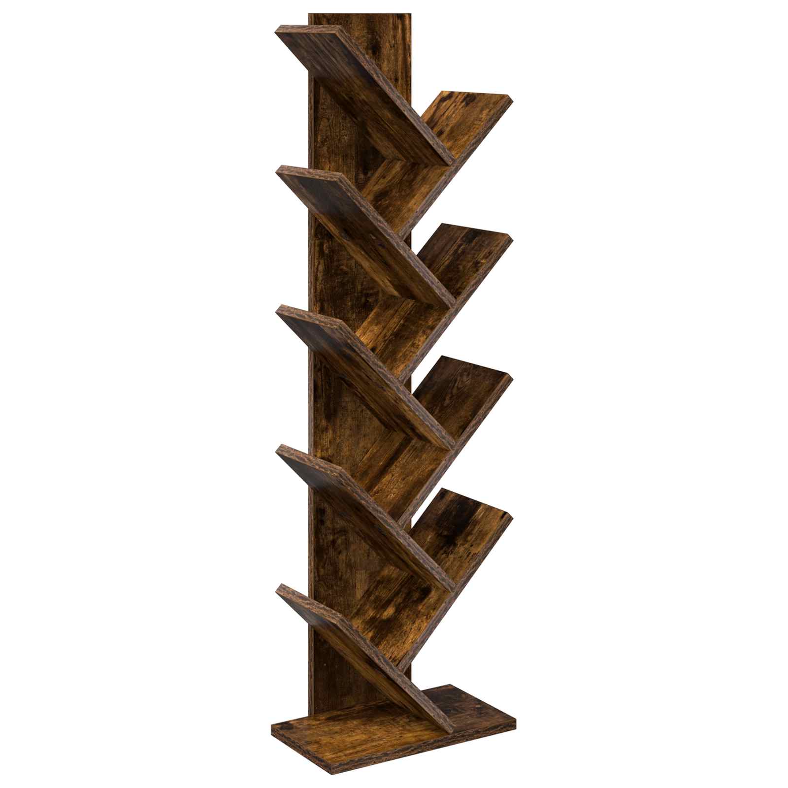 vidaXL Boomvormige boekenplank met 3 planken 30 x 18 x 40 cm Bewerkt hout Wit