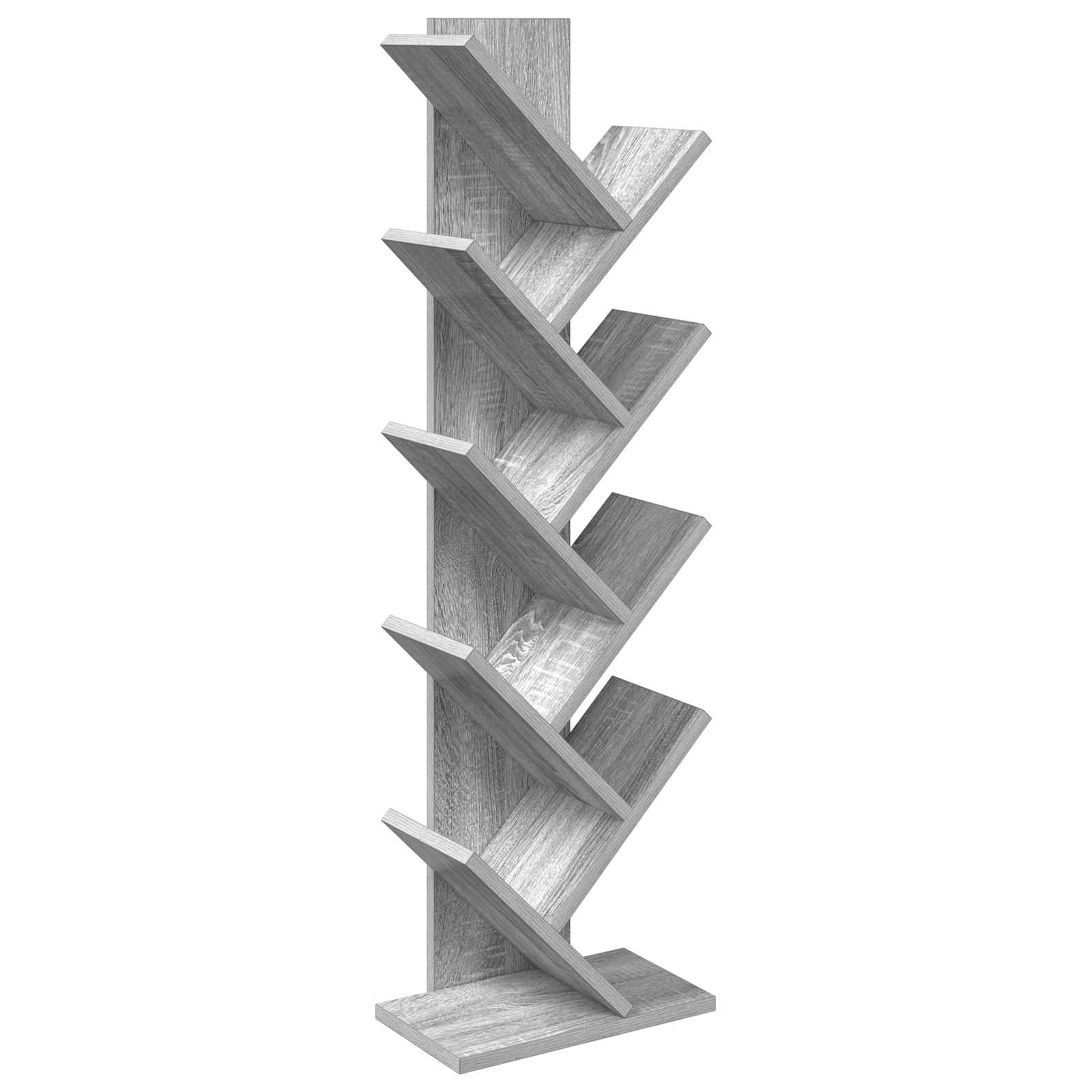 vidaXL Boomvormige boekenplank met 3 planken 30 x 18 x 40 cm Bewerkt hout Wit