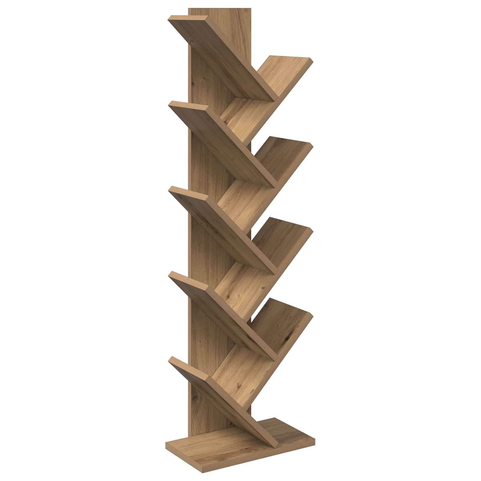 vidaXL Boomvormige boekenplank met 3 planken 30 x 18 x 40 cm Bewerkt hout Wit