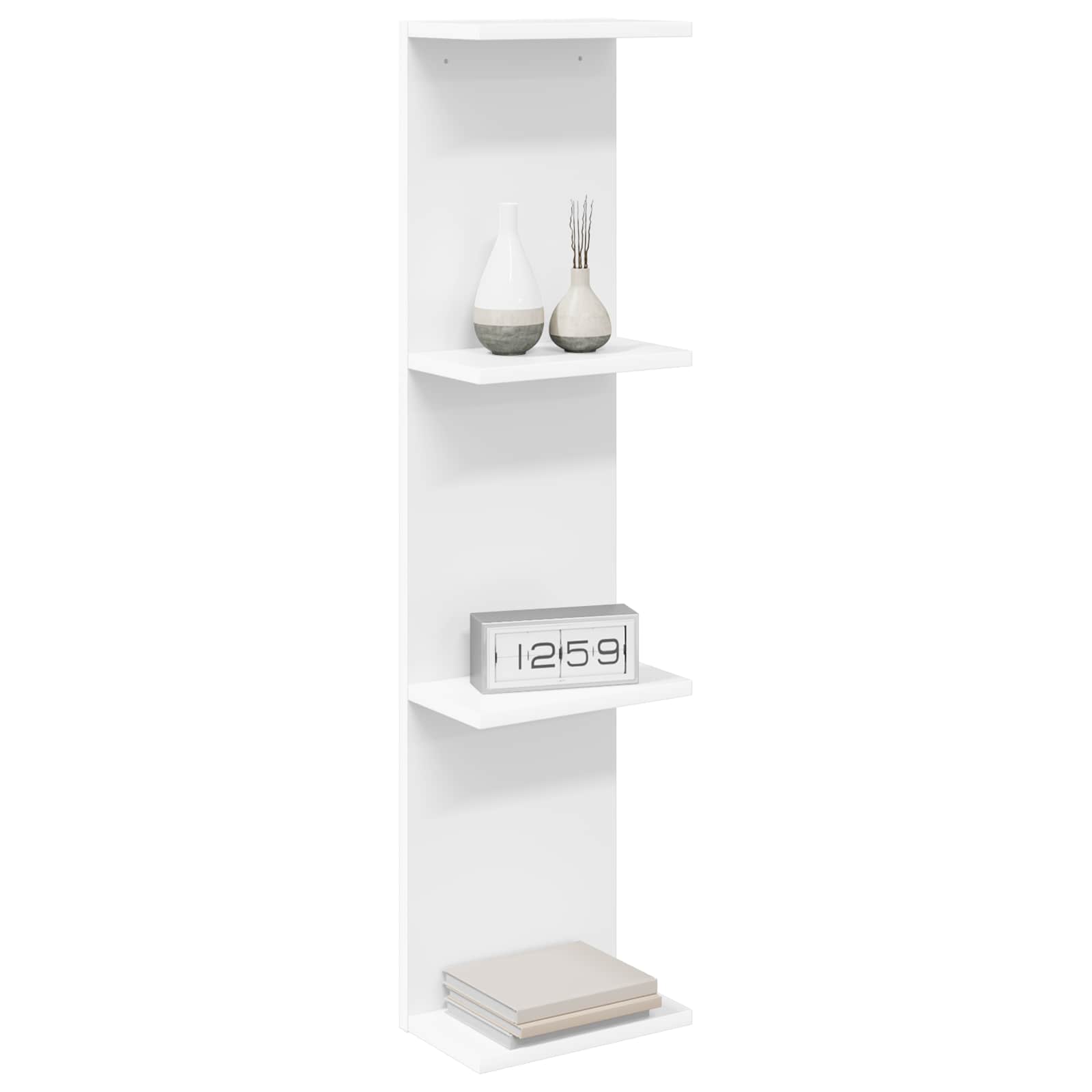 vidaXL Wandplank Wit 25 x 15 x 100 cm Bewerkt hout