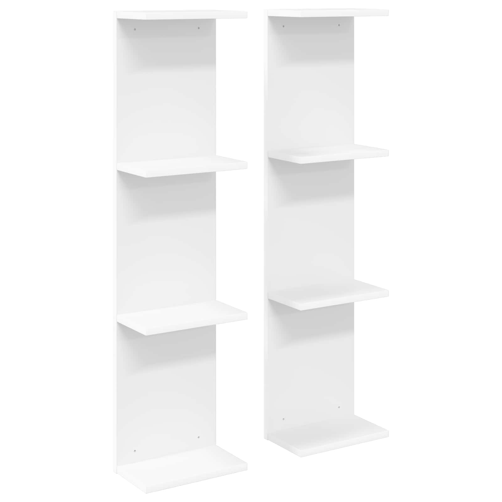 vidaXL Wandplank Wit 25 x 15 x 100 cm Bewerkt hout