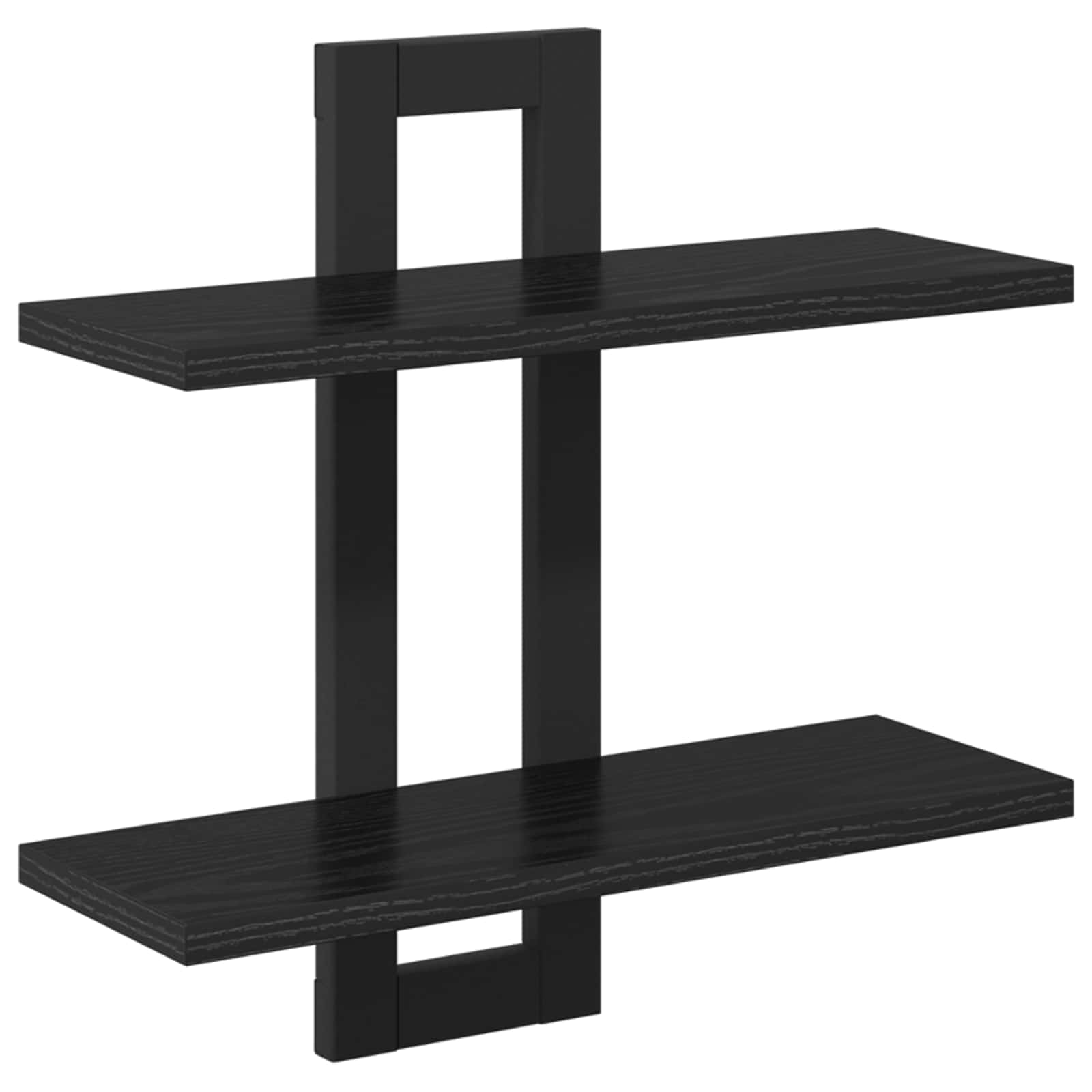 vidaXL Zwevende schappen Zwart eiken 40 x 15 x 40 cm Bewerkt hout