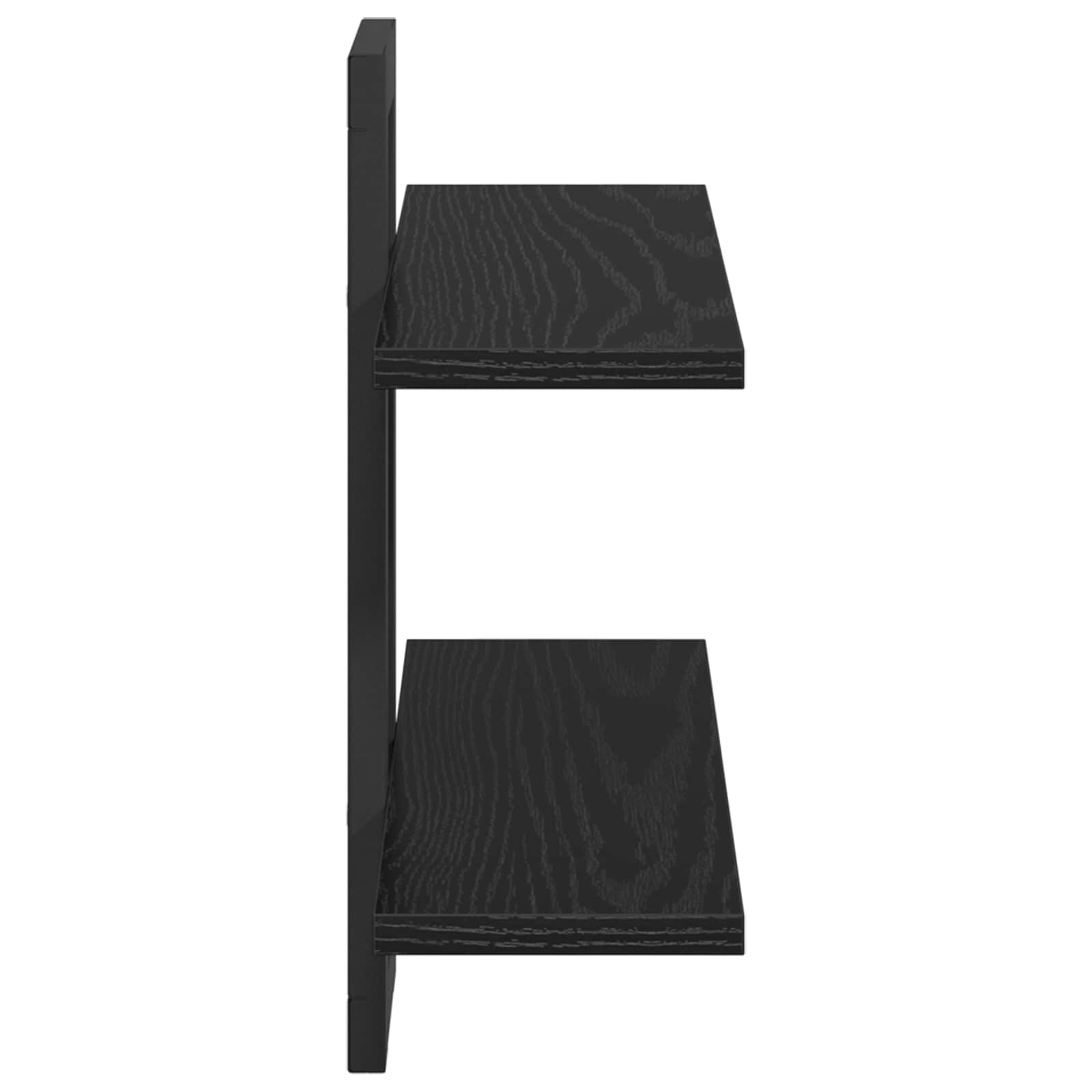 vidaXL Zwevende schappen Zwart eiken 40 x 15 x 40 cm Bewerkt hout