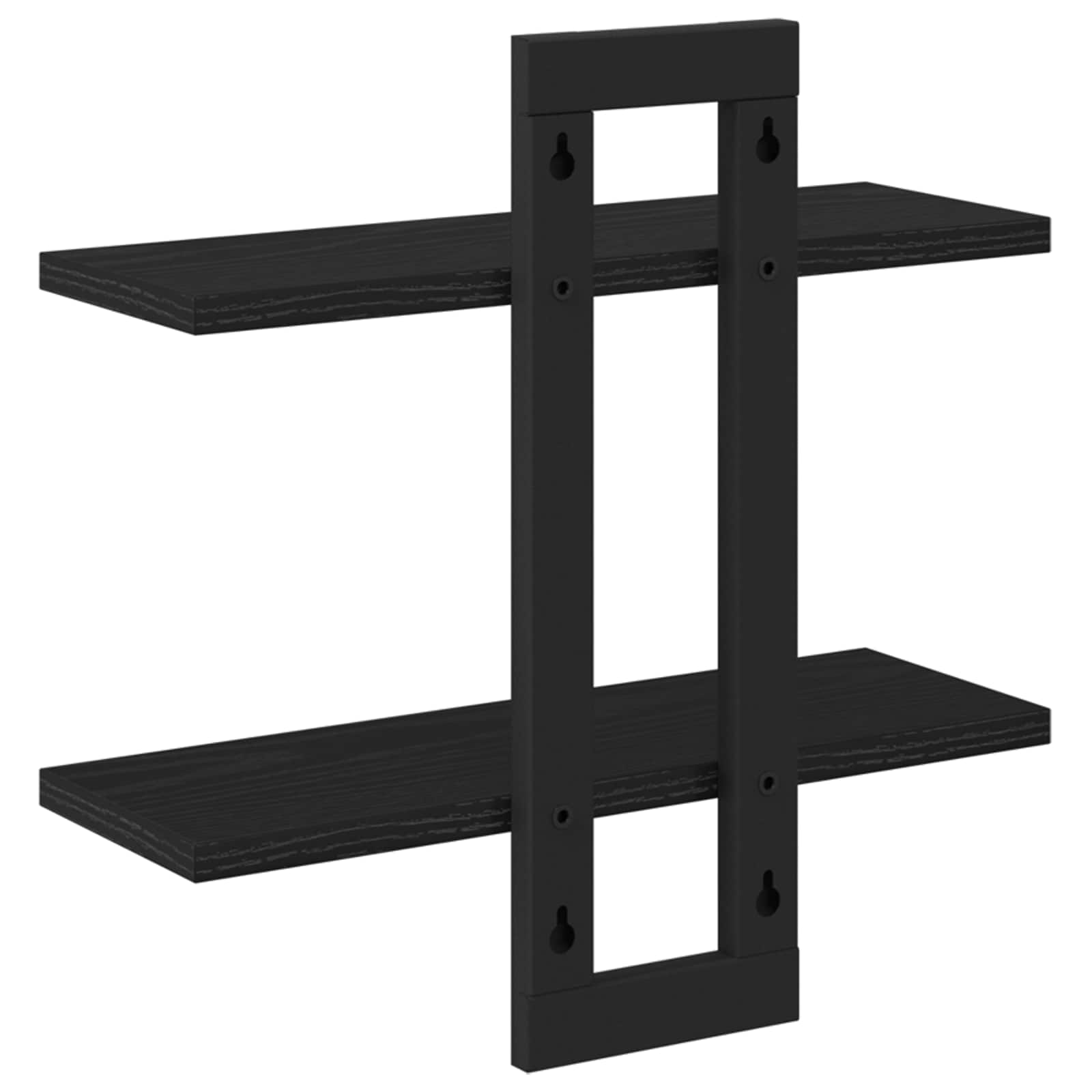 vidaXL Zwevende schappen Zwart eiken 40 x 15 x 40 cm Bewerkt hout