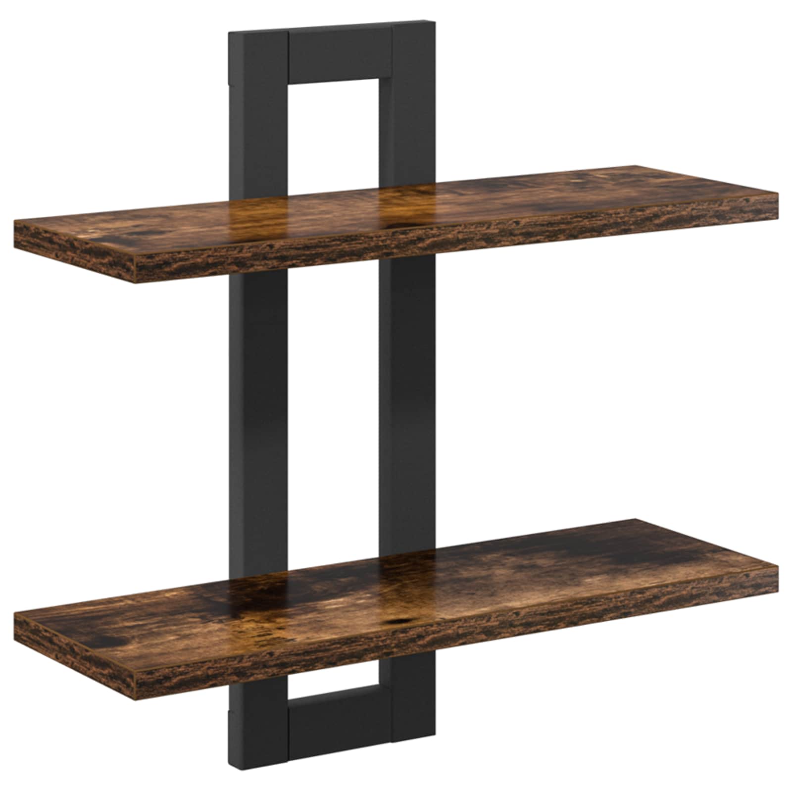 vidaXL Zwevende schappen Zwart eiken 40 x 15 x 40 cm Bewerkt hout