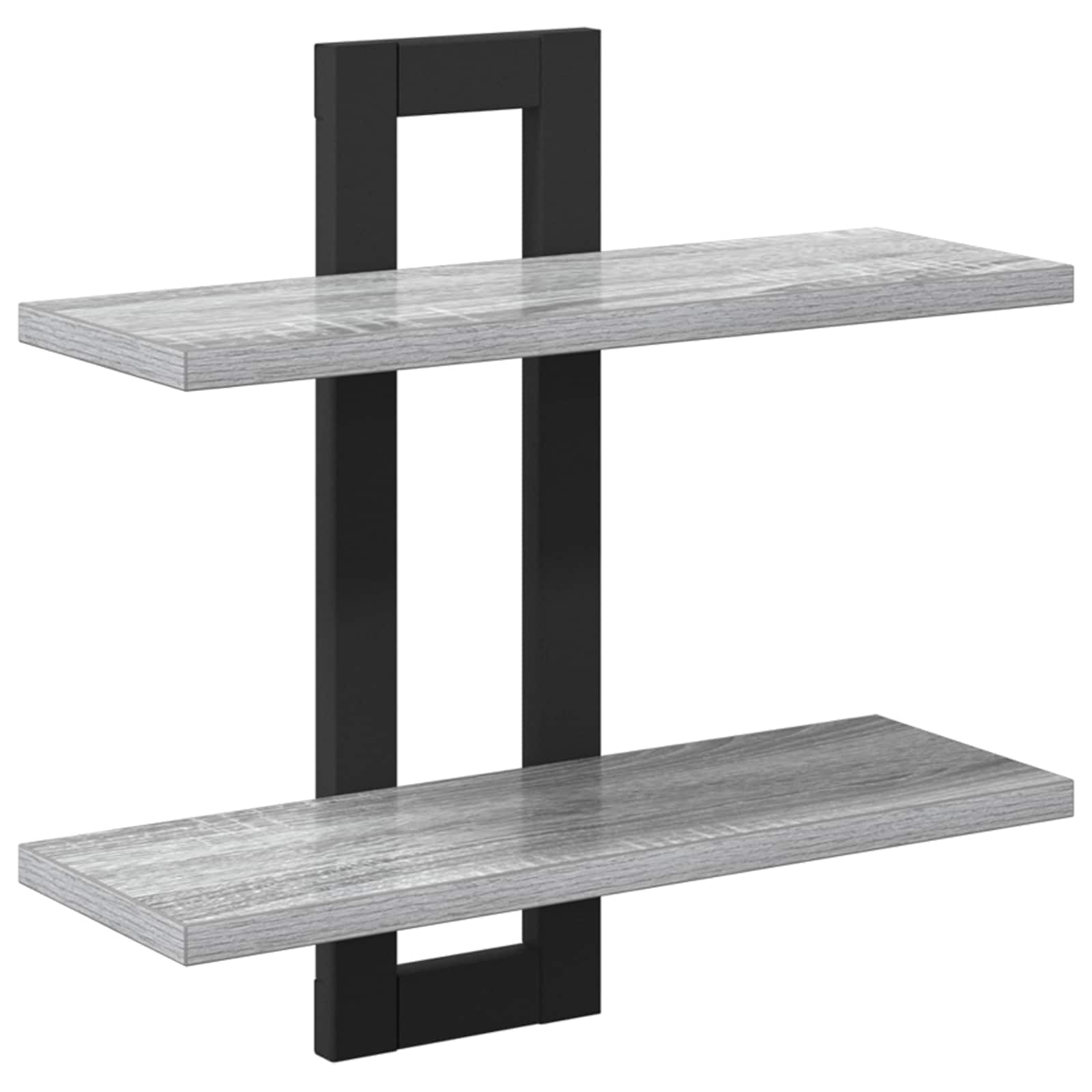 vidaXL Zwevende schappen Zwart eiken 40 x 15 x 40 cm Bewerkt hout