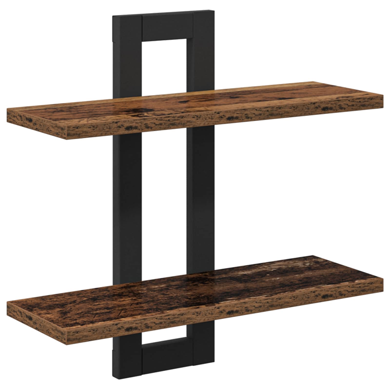 vidaXL Zwevende schappen Zwart eiken 40 x 15 x 40 cm Bewerkt hout