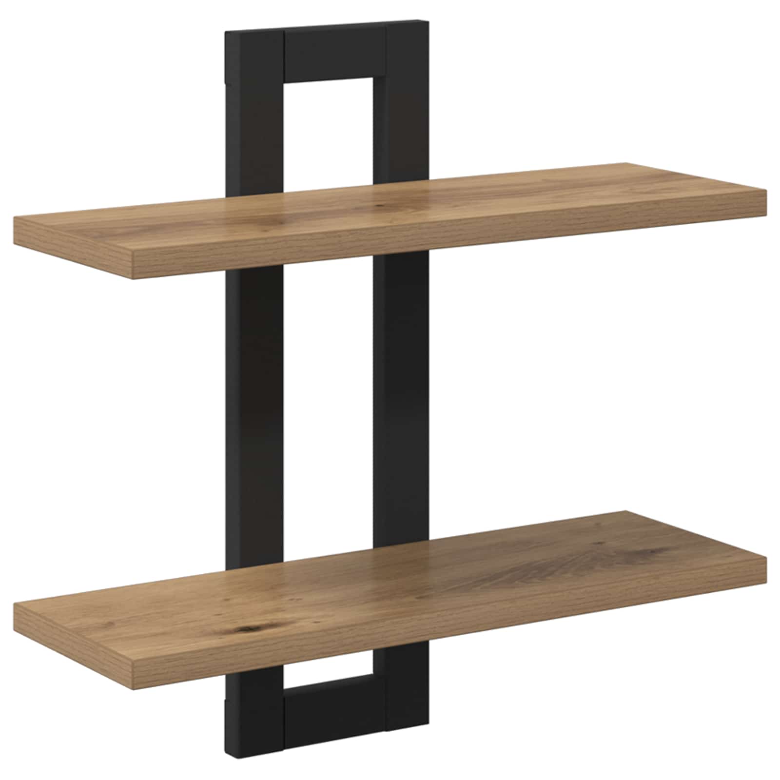 vidaXL Zwevende schappen Zwart eiken 40 x 15 x 40 cm Bewerkt hout