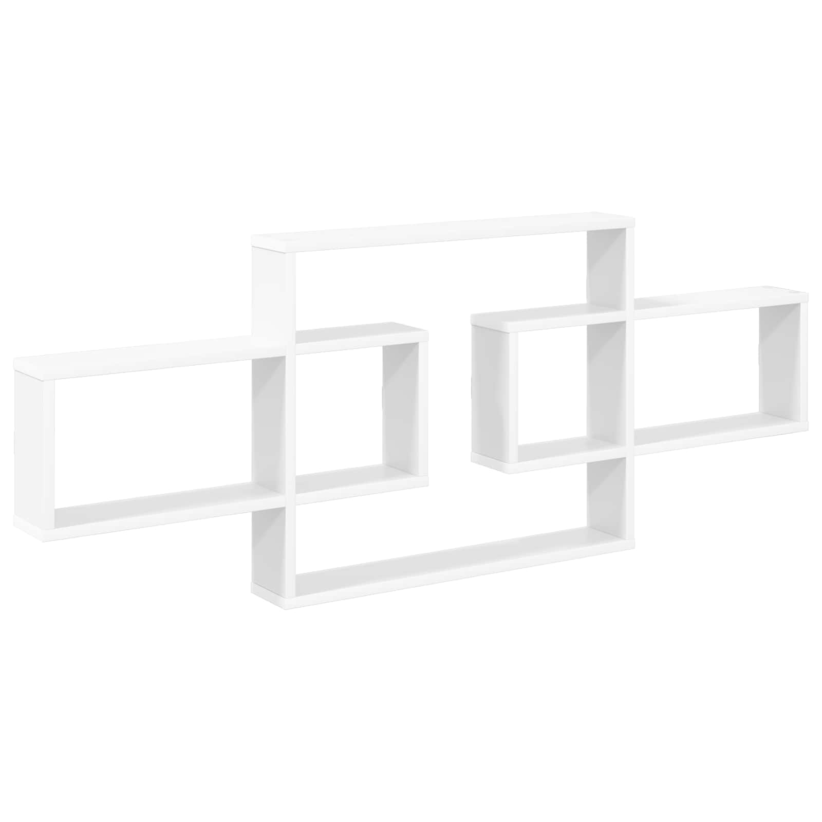 vidaXL Wandplank Wit 130 x 10 x 50 cm Bewerkt hout