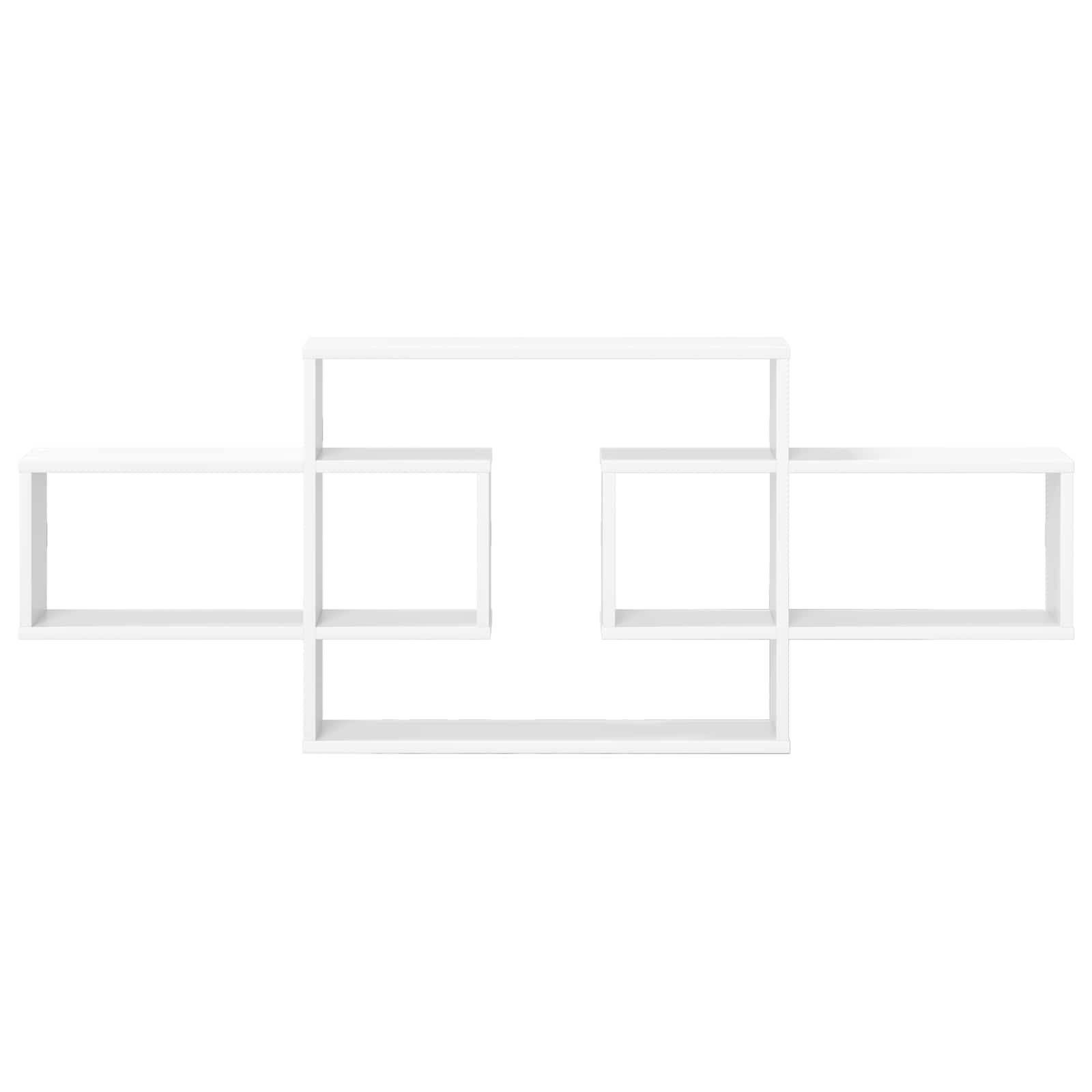 vidaXL Wandplank Wit 130 x 10 x 50 cm Bewerkt hout