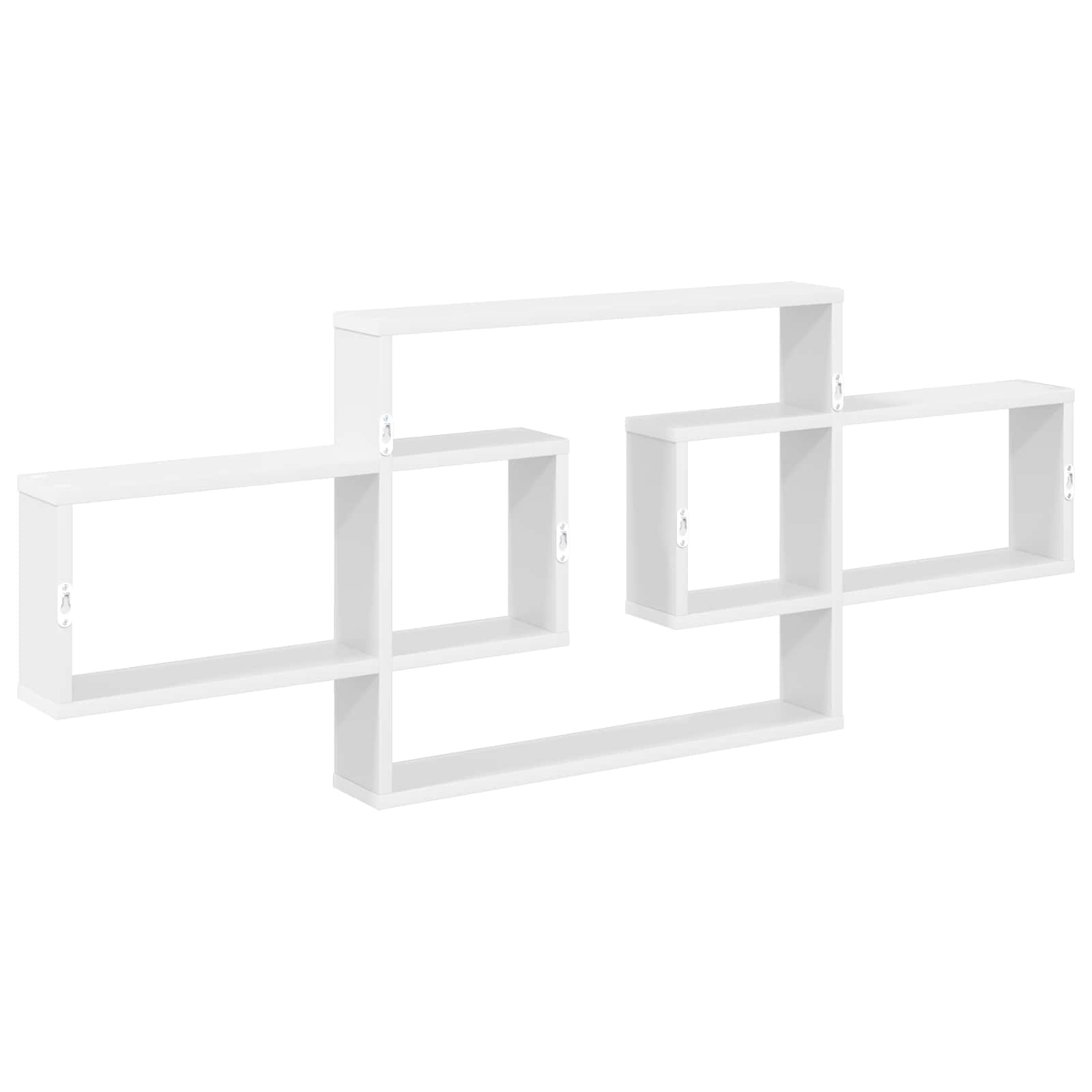 vidaXL Wandplank Wit 130 x 10 x 50 cm Bewerkt hout