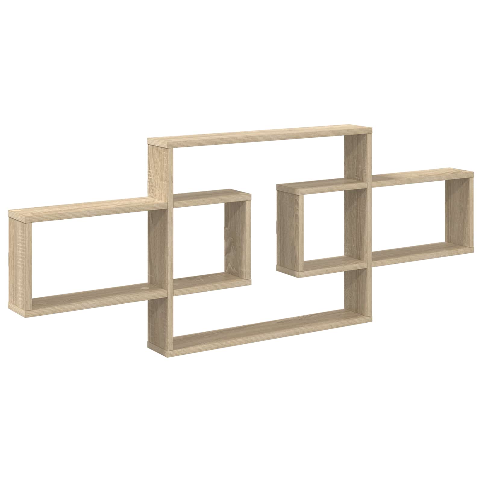 vidaXL Wandplank Wit 130 x 10 x 50 cm Bewerkt hout
