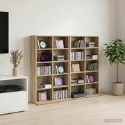 vidaXL CD Kast 2 st Sonoma Eiken 65 x 23,5 x 97,5 cm Bewerkt hout