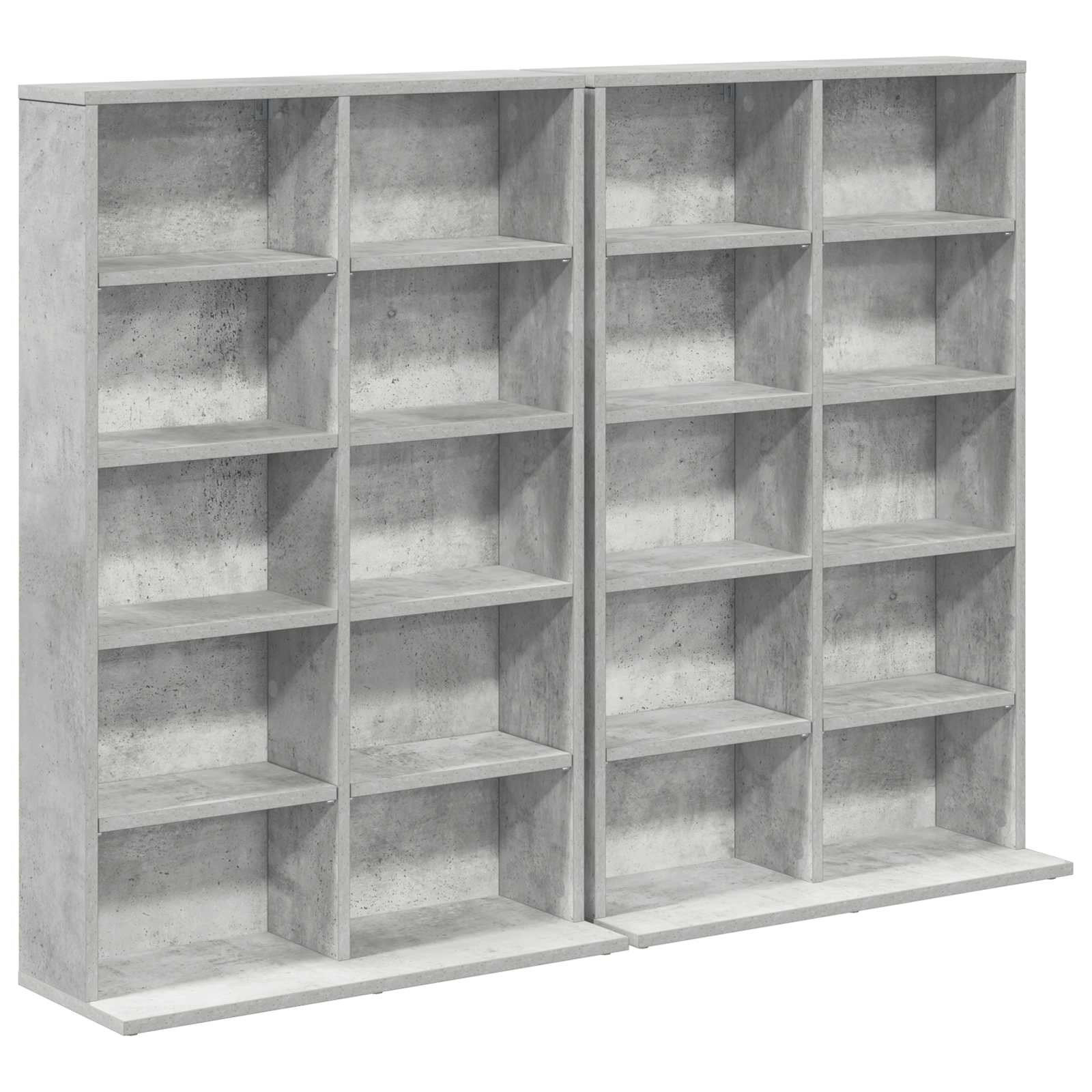 vidaXL CD Kast 2 st Sonoma Eiken 65 x 23,5 x 97,5 cm Bewerkt hout