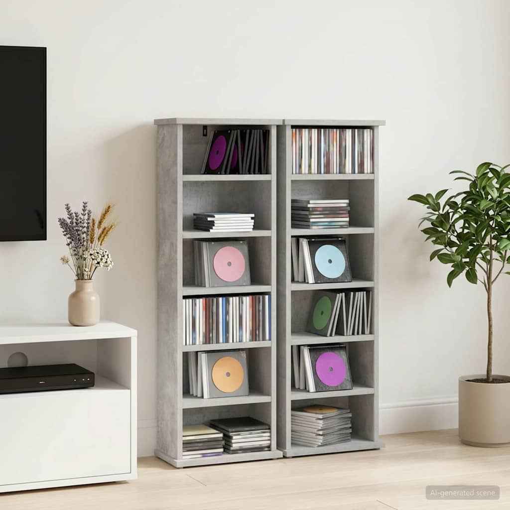 vidaXL CD Kast Wit 60 x 17 x 92 cm Bewerkt hout