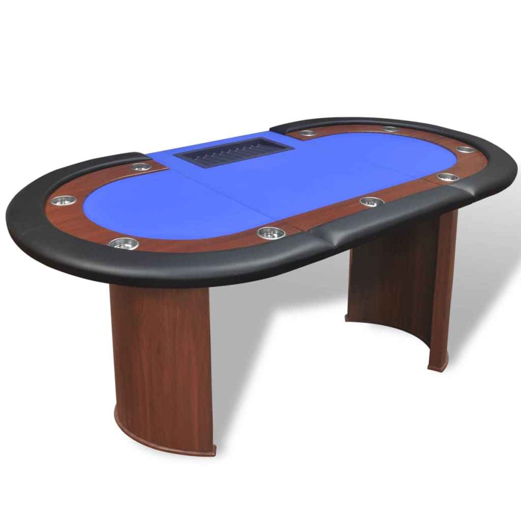 vidaXL Pokertafel voor 10 personen met dealervak en fichebak groen