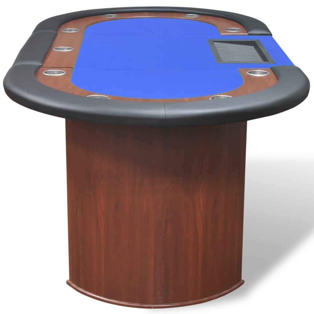 vidaXL Pokertafel voor 10 personen met dealervak en fichebak groen