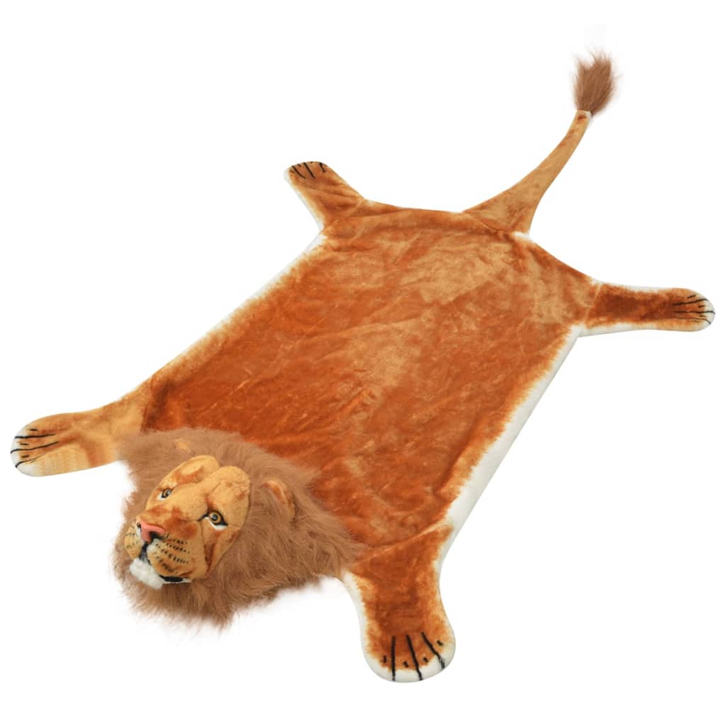 vidaXL Tijgervloerkleed pluche 144 cm bruin