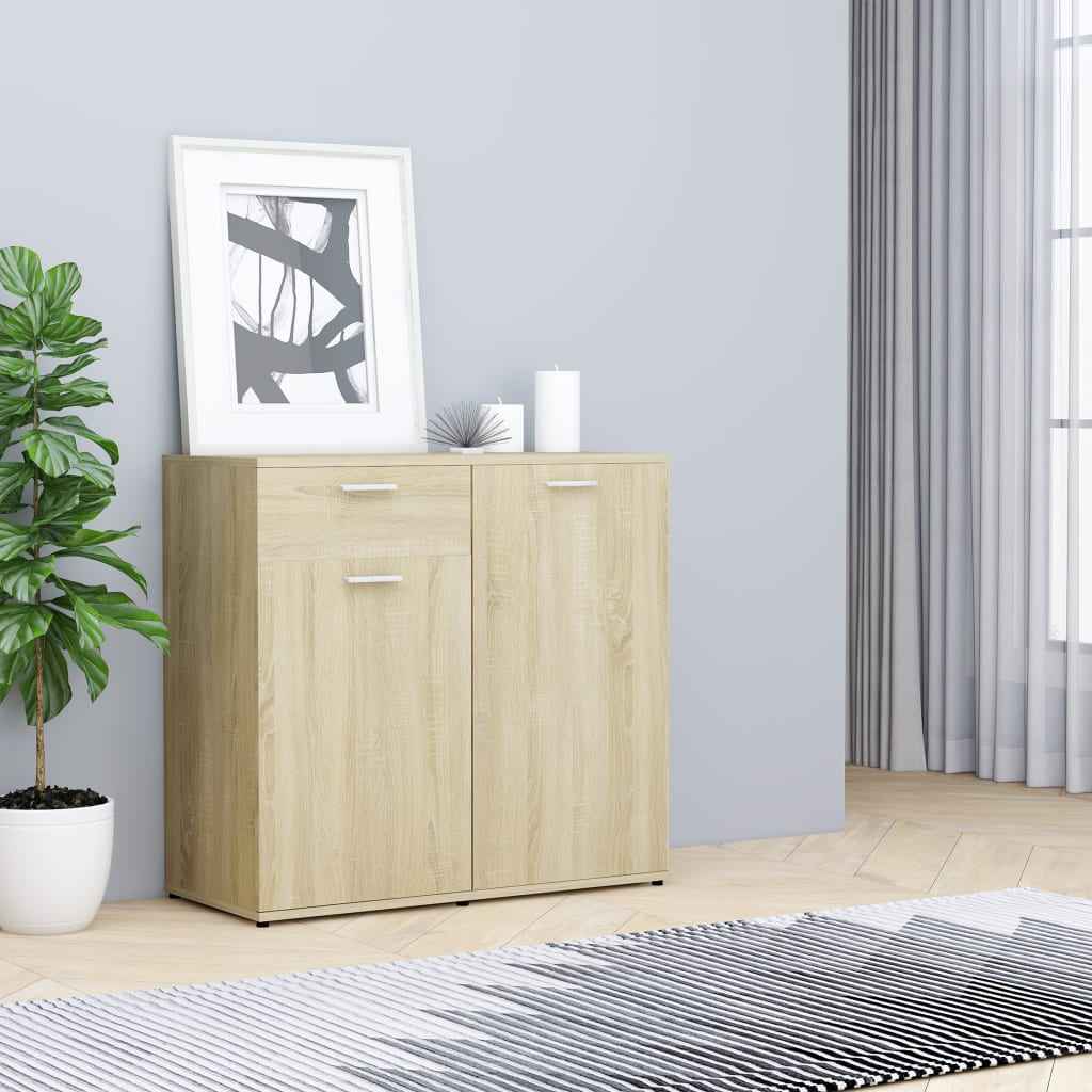 vidaXL Dressoir 80x36x75 cm bewerkt hout grijs