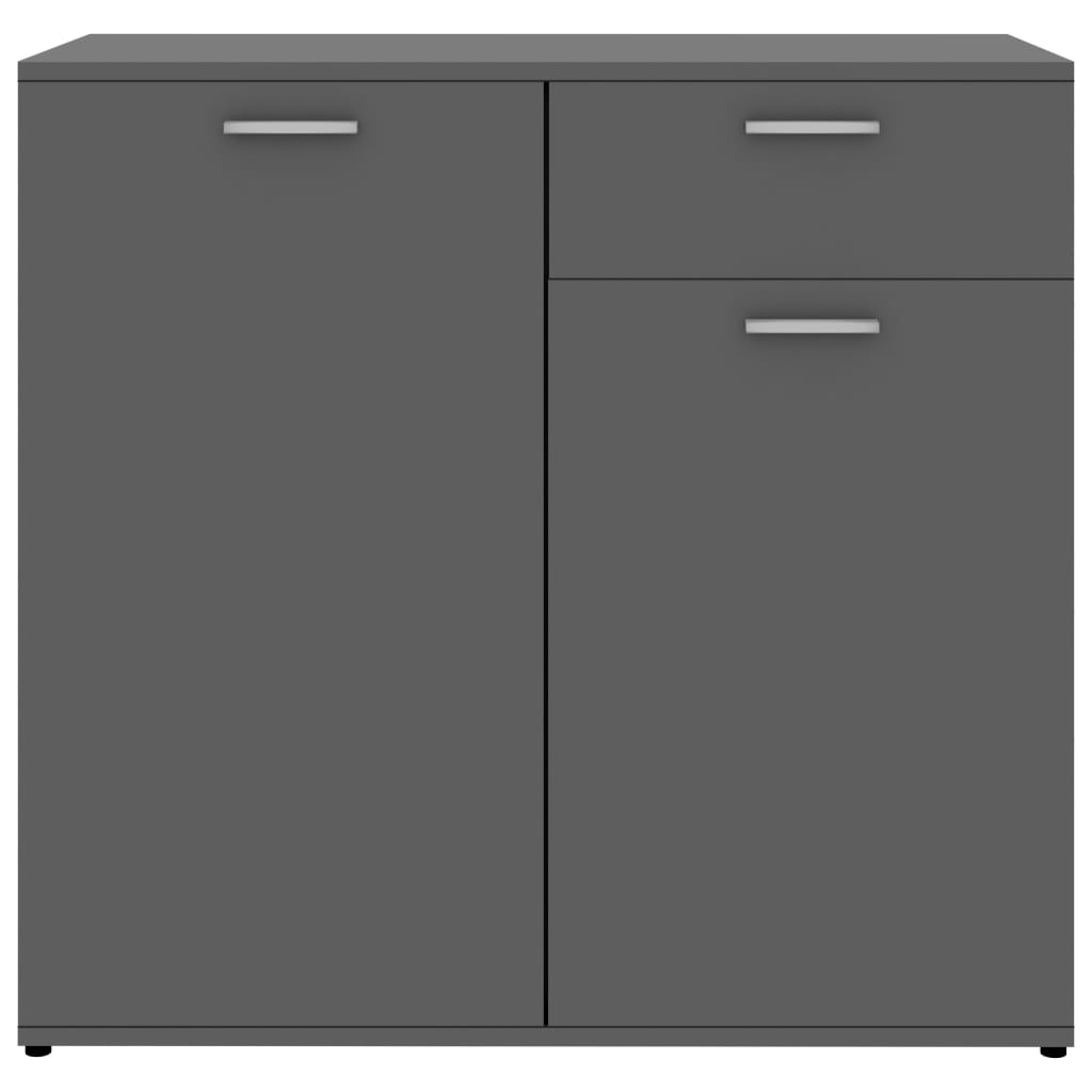vidaXL Dressoir 80x36x75 cm bewerkt hout grijs