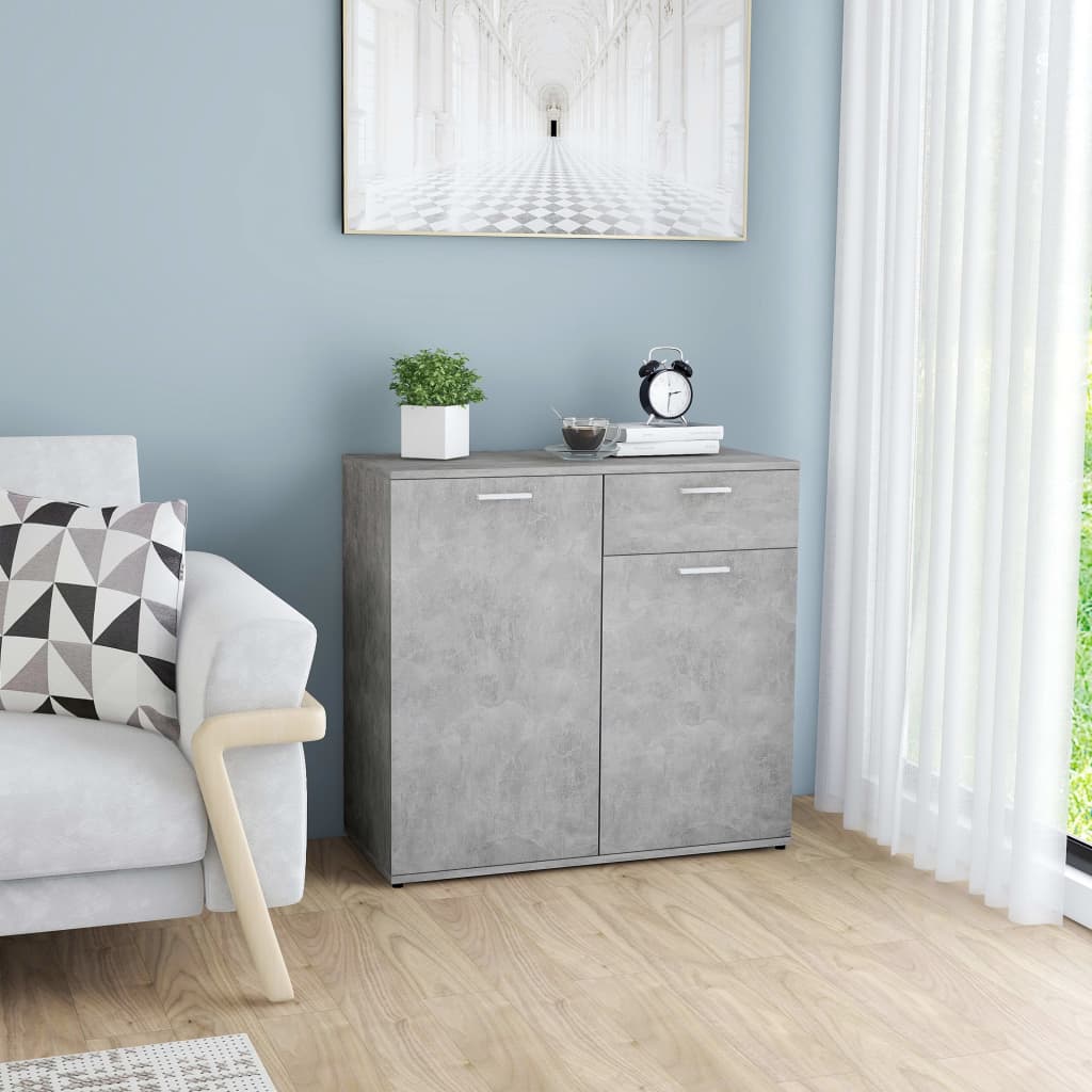 vidaXL Dressoir 80x36x75 cm bewerkt hout grijs