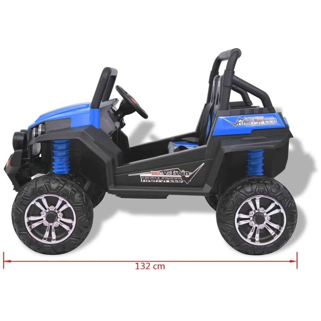vidaXL Elektrische speelgoedauto voor 2 personen blauw en zwart XXL