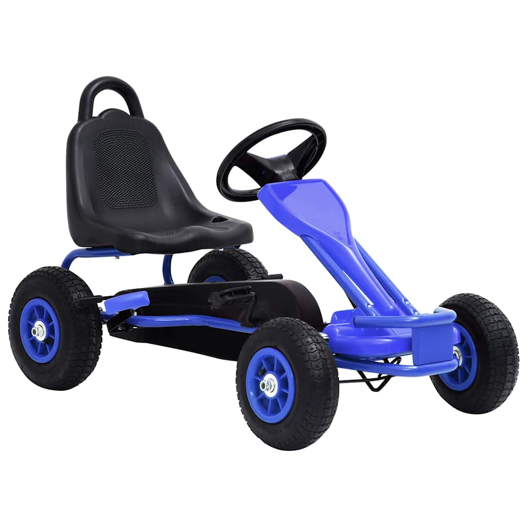 vidaXL Skelter met pedalen en pneumatische banden rood
