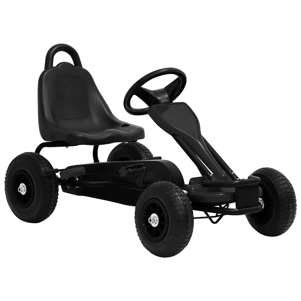 vidaXL Skelter met pedalen en pneumatische banden rood