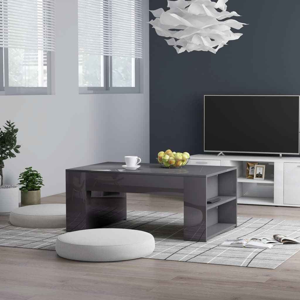 vidaXL Salontafel 100x60x42 cm bewerkt hout wit