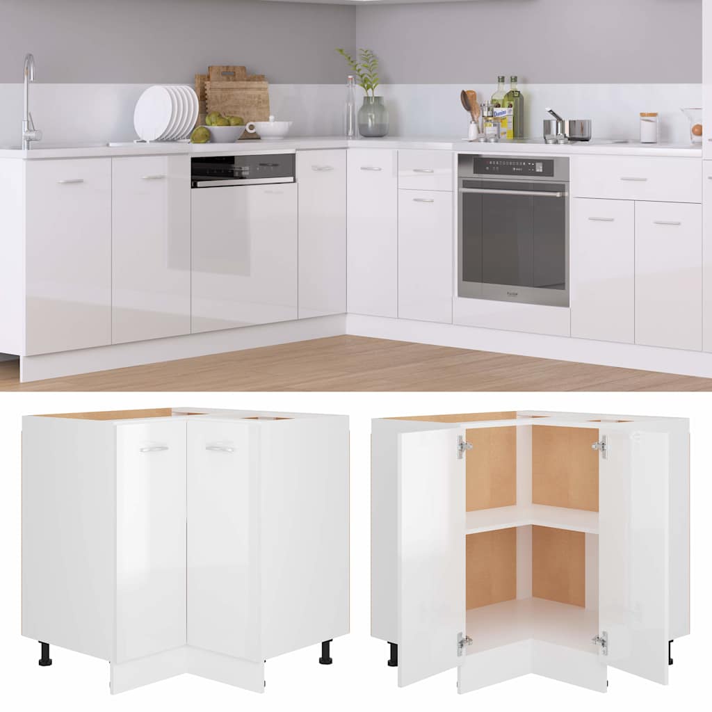 vidaXL Hangkast Lyon 60x31x40 cm bewerkt hout hoogglans wit