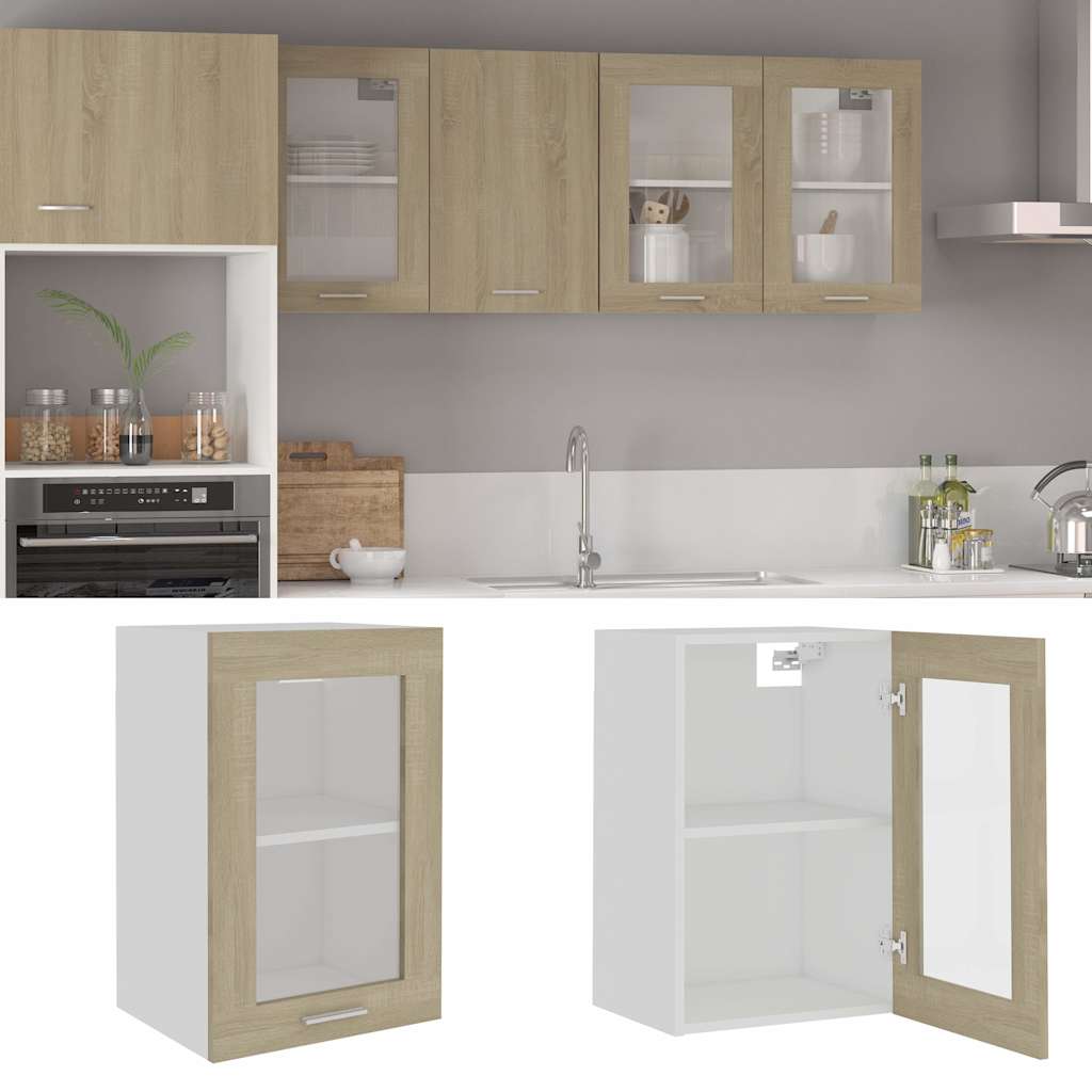 vidaXL Hangkast Lyon 60x31x40 cm bewerkt hout hoogglans wit