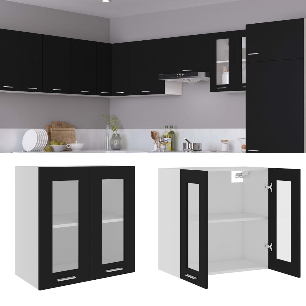 vidaXL Hangkast Lyon 60x31x40 cm bewerkt hout hoogglans wit