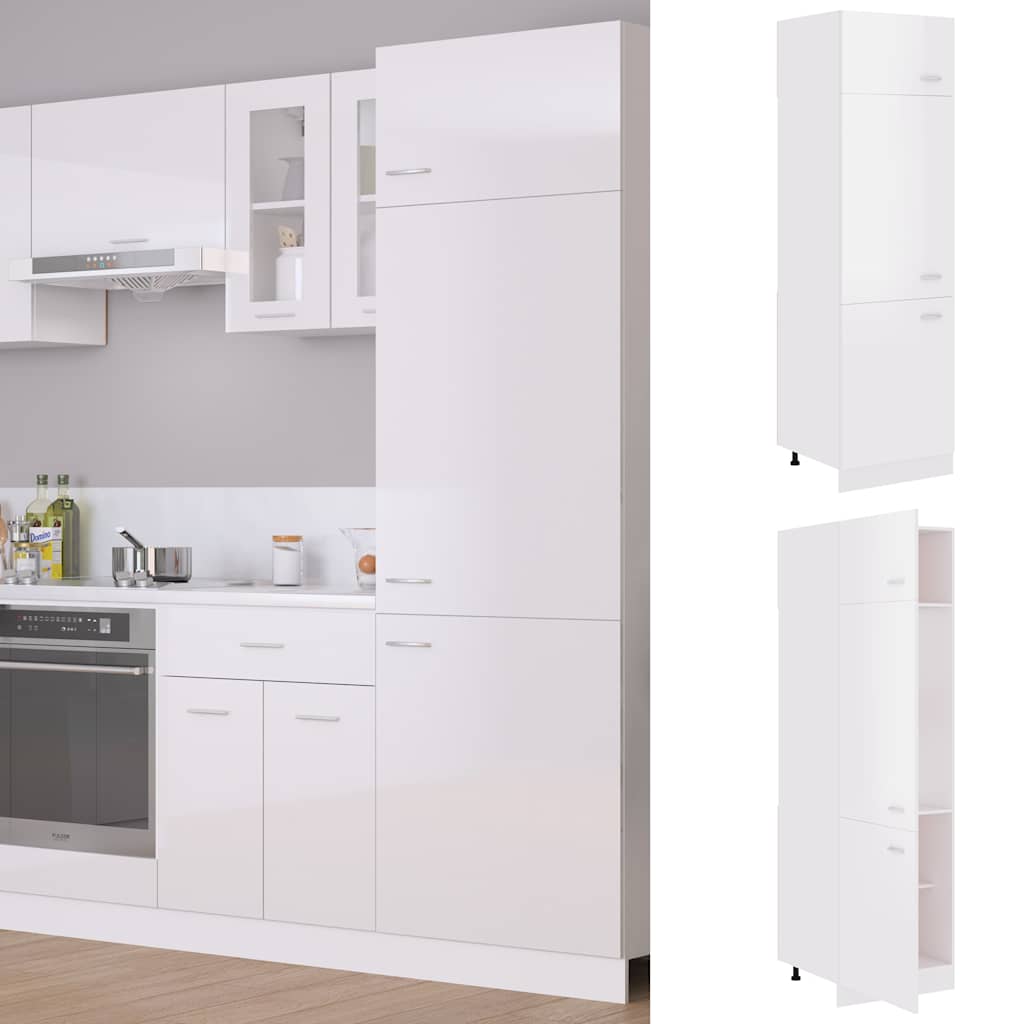 vidaXL Hangkast Lyon 60x31x40 cm bewerkt hout hoogglans wit