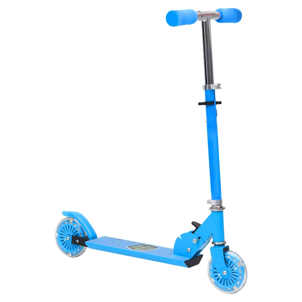 vidaXL Kinderstep met verstelbaar aluminium stuur en 2 wielen blauw