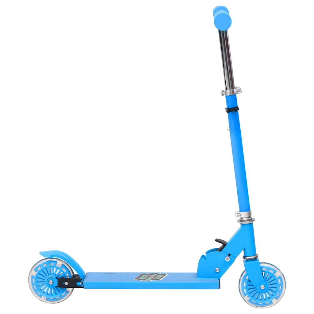 vidaXL Kinderstep met verstelbaar aluminium stuur en 2 wielen blauw