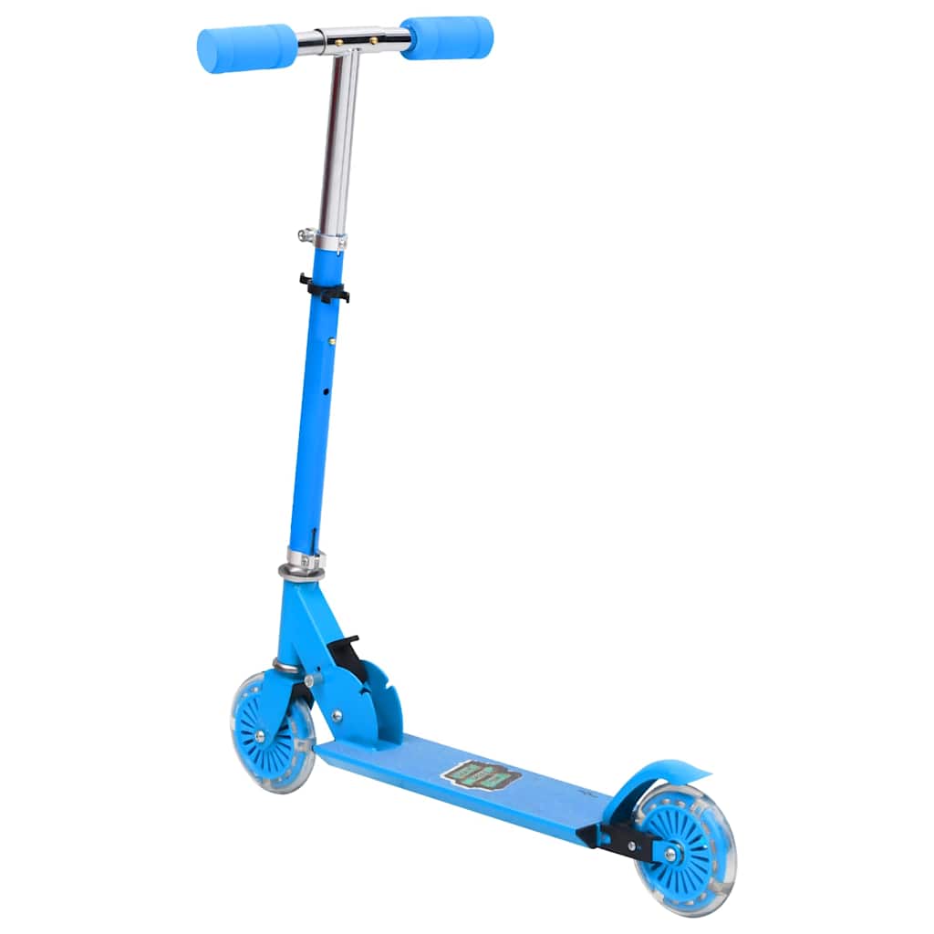 vidaXL Kinderstep met verstelbaar aluminium stuur en 2 wielen blauw