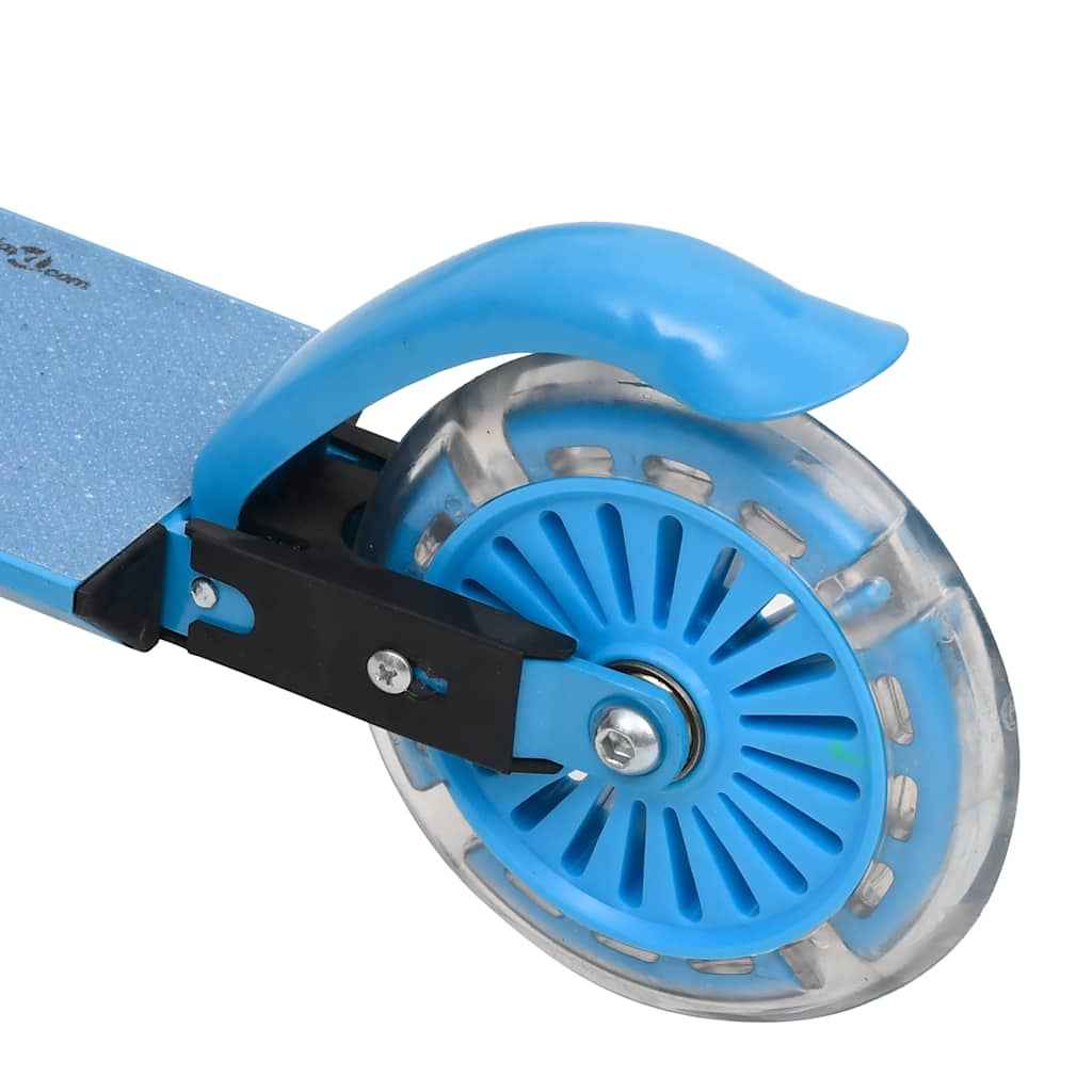 vidaXL Kinderstep met verstelbaar aluminium stuur en 2 wielen blauw