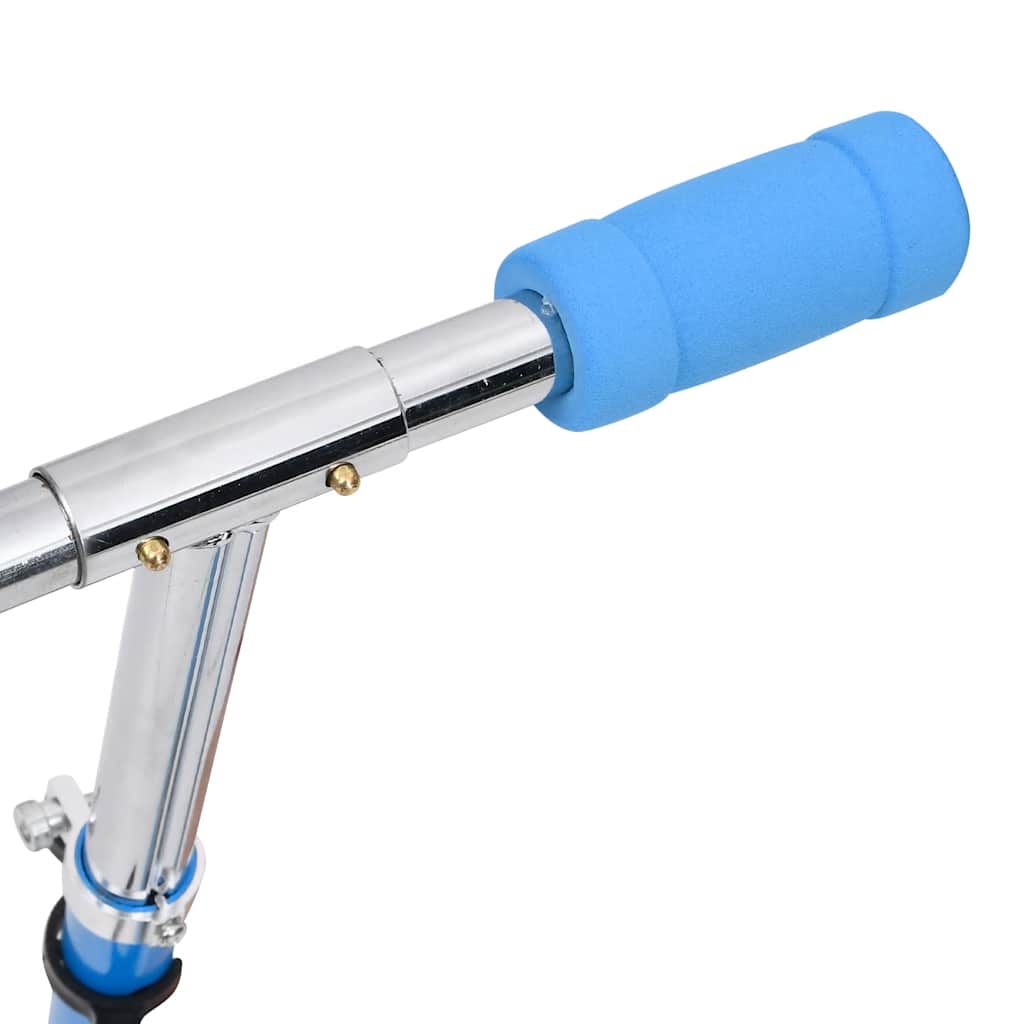 vidaXL Kinderstep met verstelbaar aluminium stuur en 2 wielen blauw