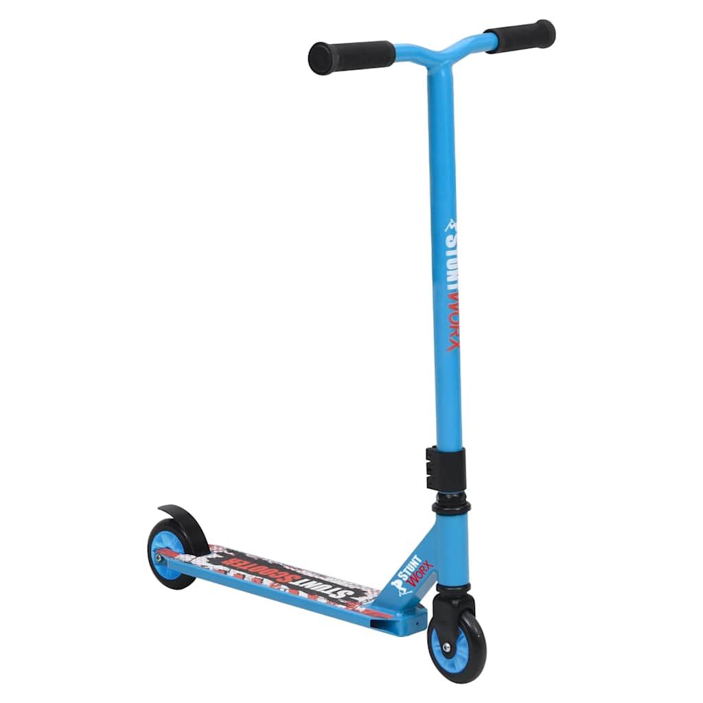 vidaXL Stuntstep met aluminium stuur blauw