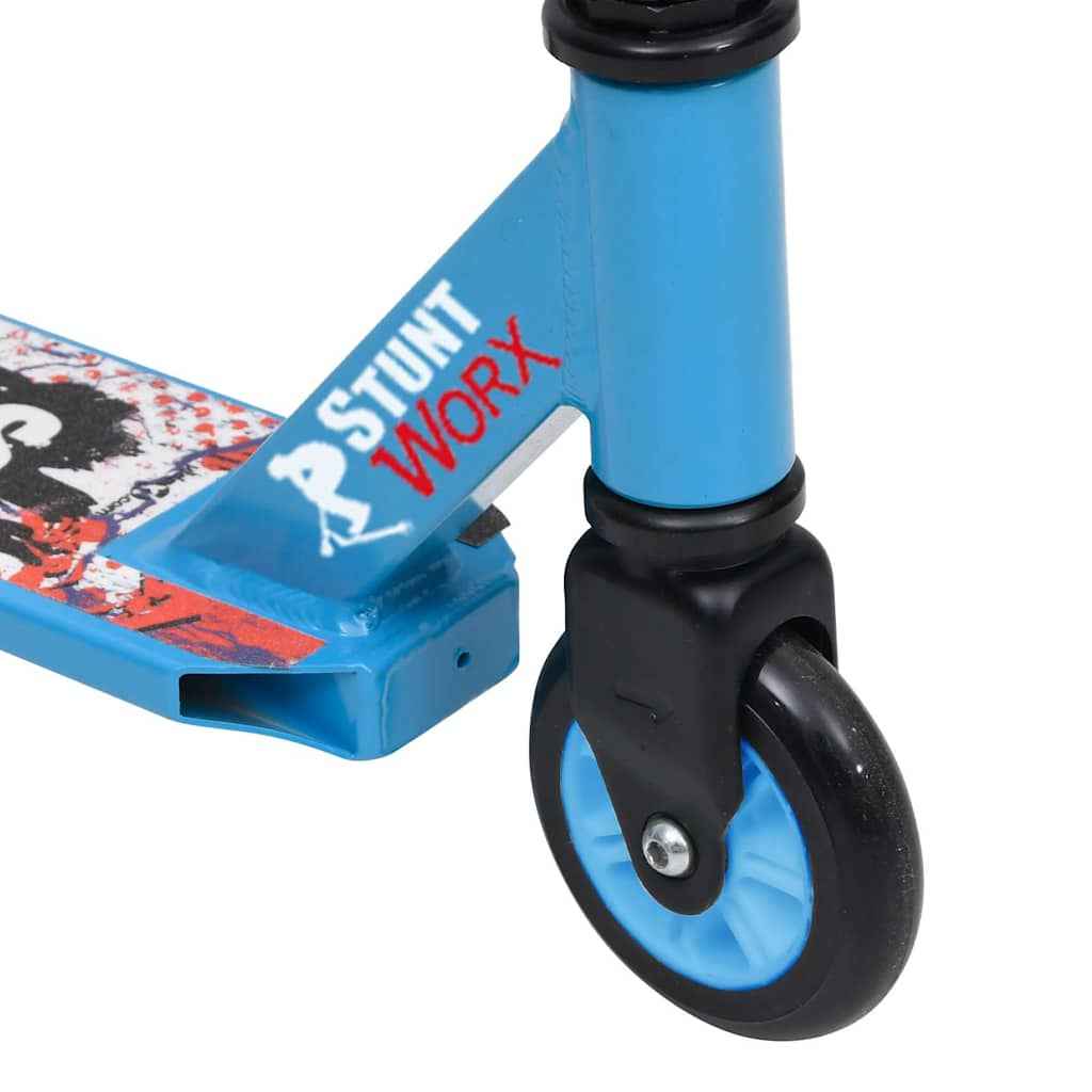 vidaXL Stuntstep met aluminium stuur blauw