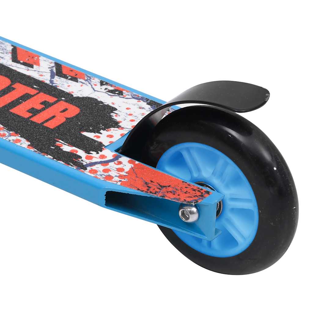 vidaXL Stuntstep met aluminium stuur blauw