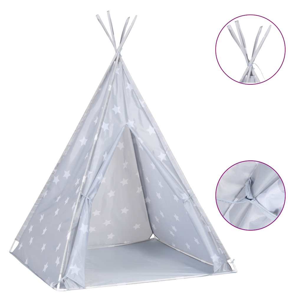 vidaXL Kindertipitent met tas 115x115x160 cm polyester roze