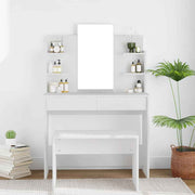 vidaXL Kaptafel met spiegel 96x40x142 cm wit