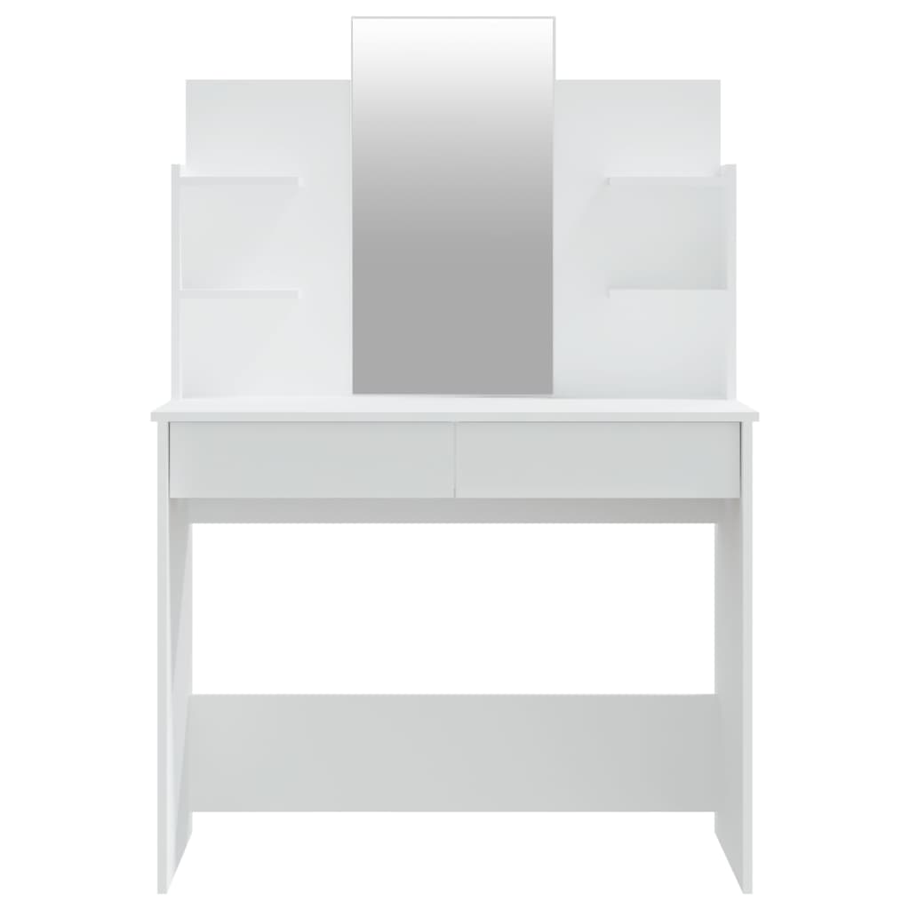 vidaXL Kaptafel met spiegel 96x40x142 cm wit