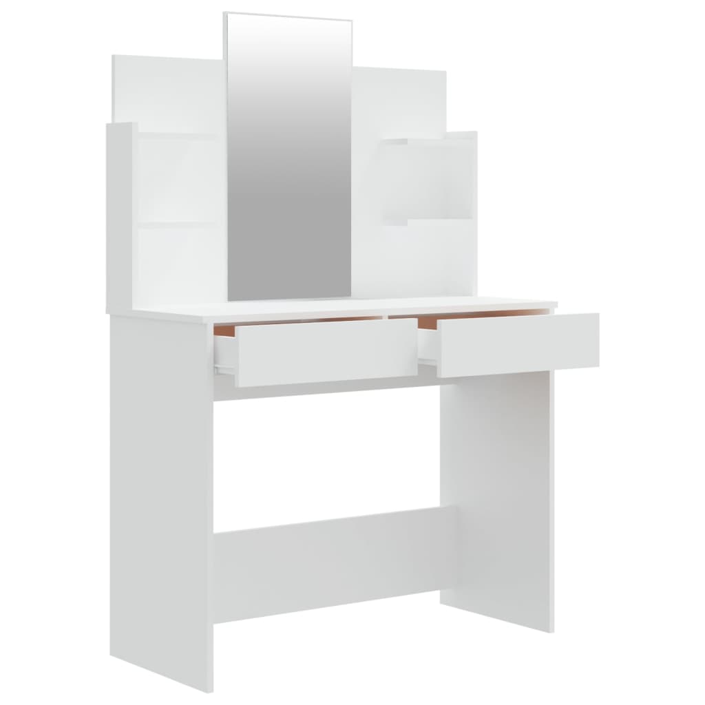 vidaXL Kaptafel met spiegel 96x40x142 cm wit